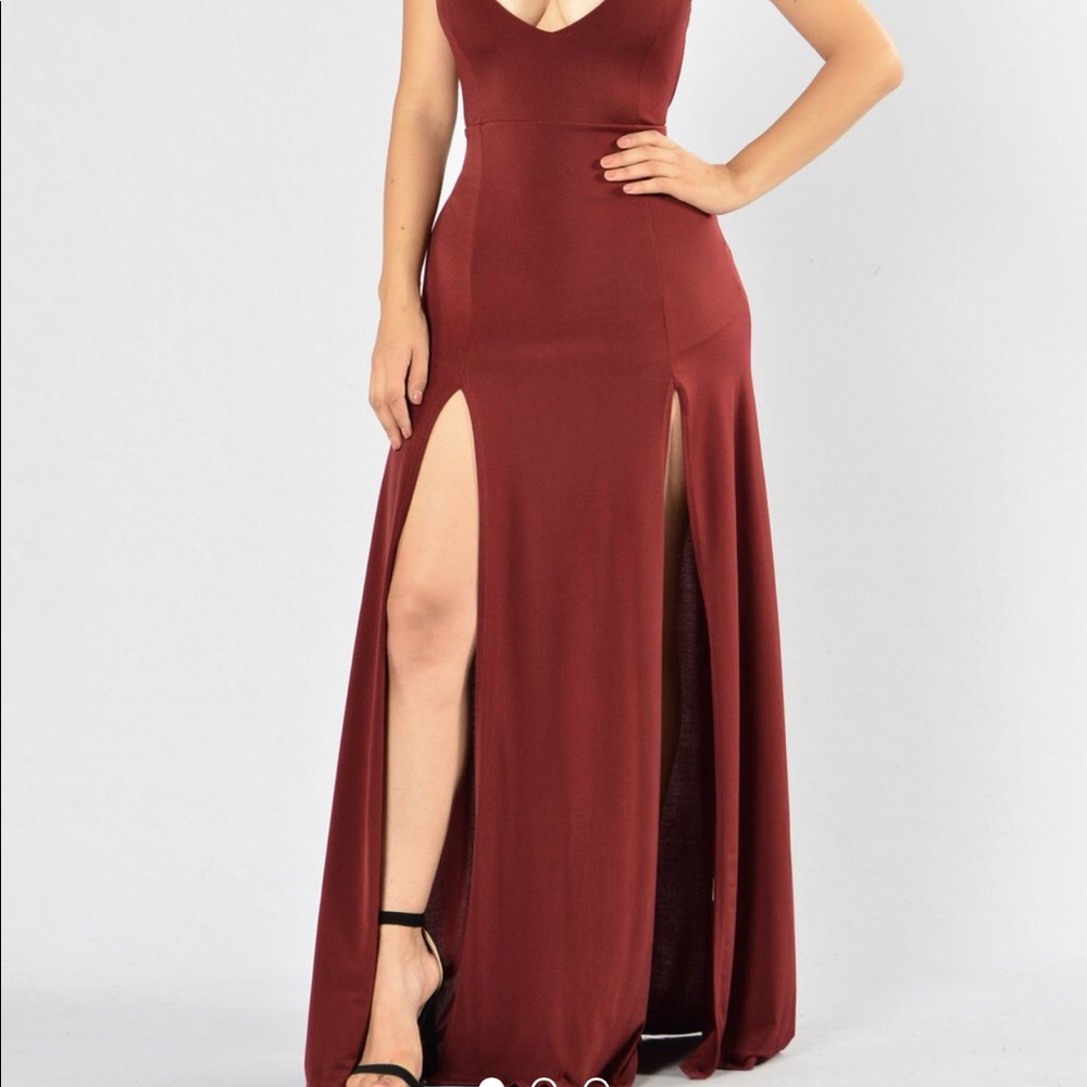 Sexy maxi slit dress
